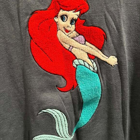Disney The Little Mermaid Ariel and Flounder Girls Oversized Sweatshirt - Picture 4 of 4